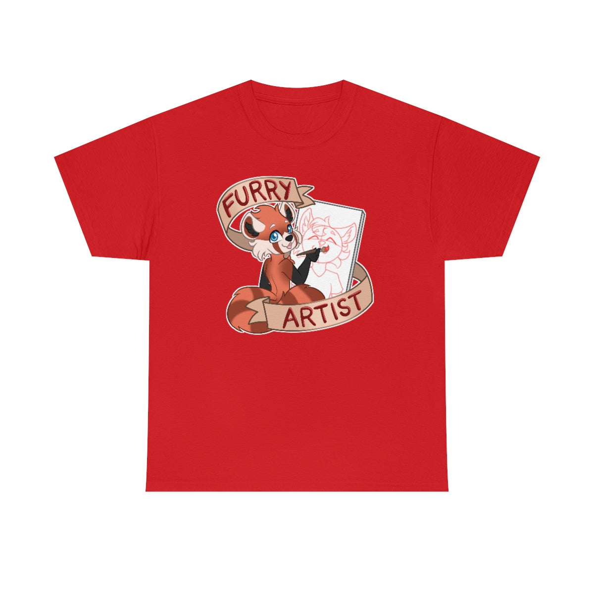 Furry Artist - T-Shirt T-Shirt Artworktee Red S 