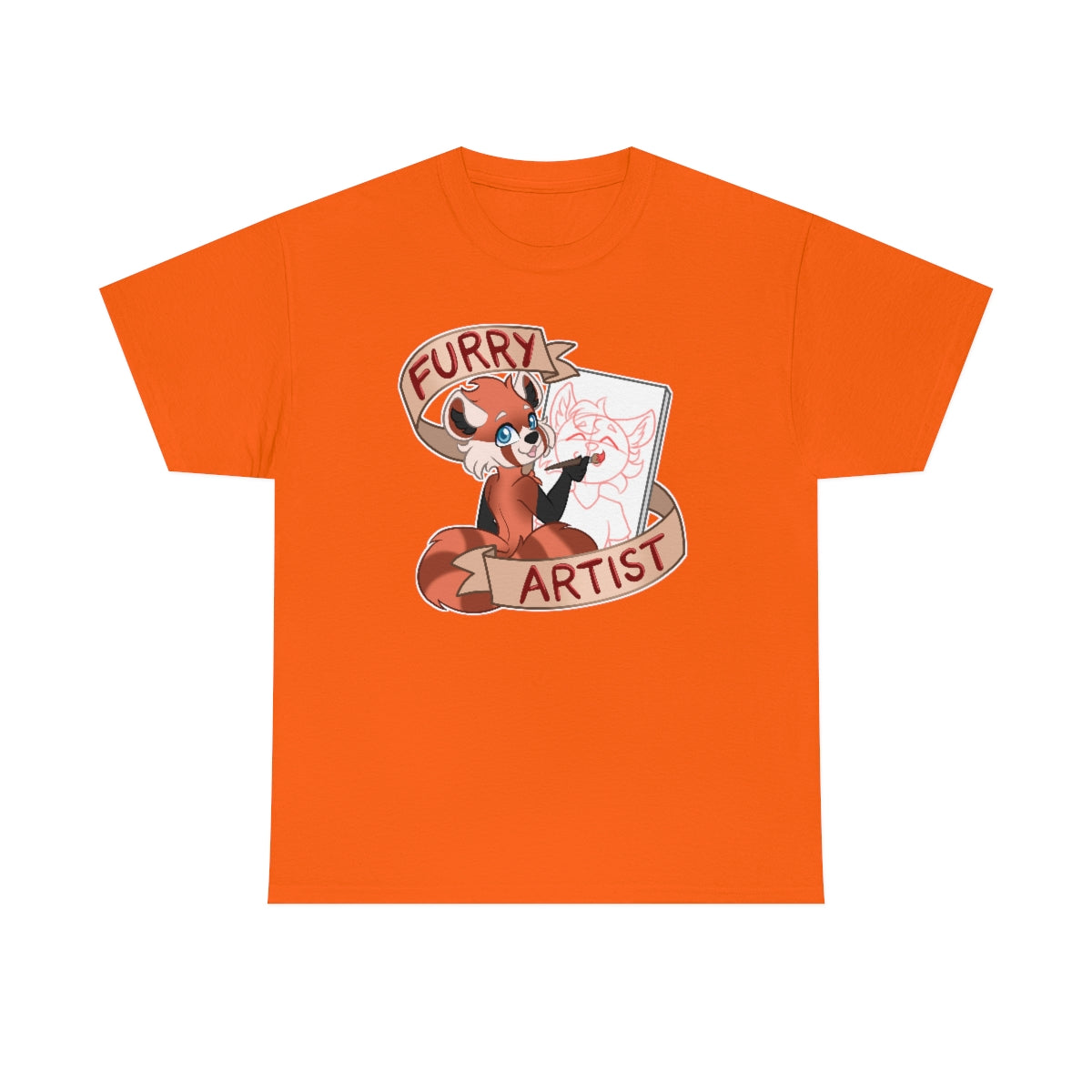 Furry Artist - T-Shirt T-Shirt Artworktee Orange S 