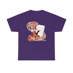 Furry Artist in Progress - T-Shirt T-Shirt Artworktee Purple S 