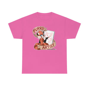 Furry Artist in Progress - T-Shirt T-Shirt Artworktee Pink S 
