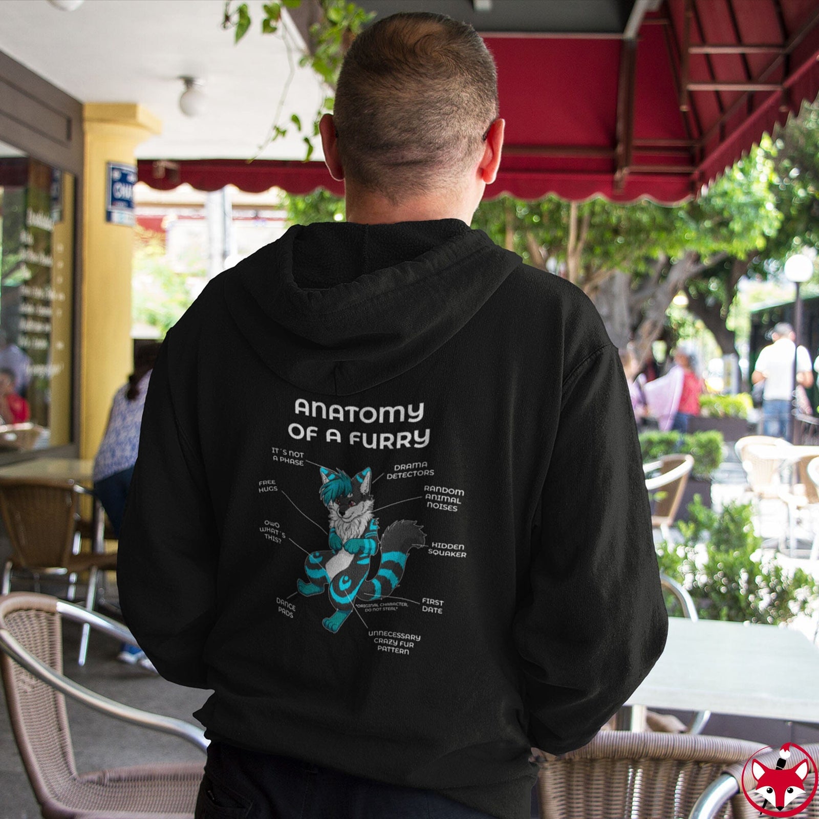 Furry Black and Blue - Hoodie Hoodie Artworktee 