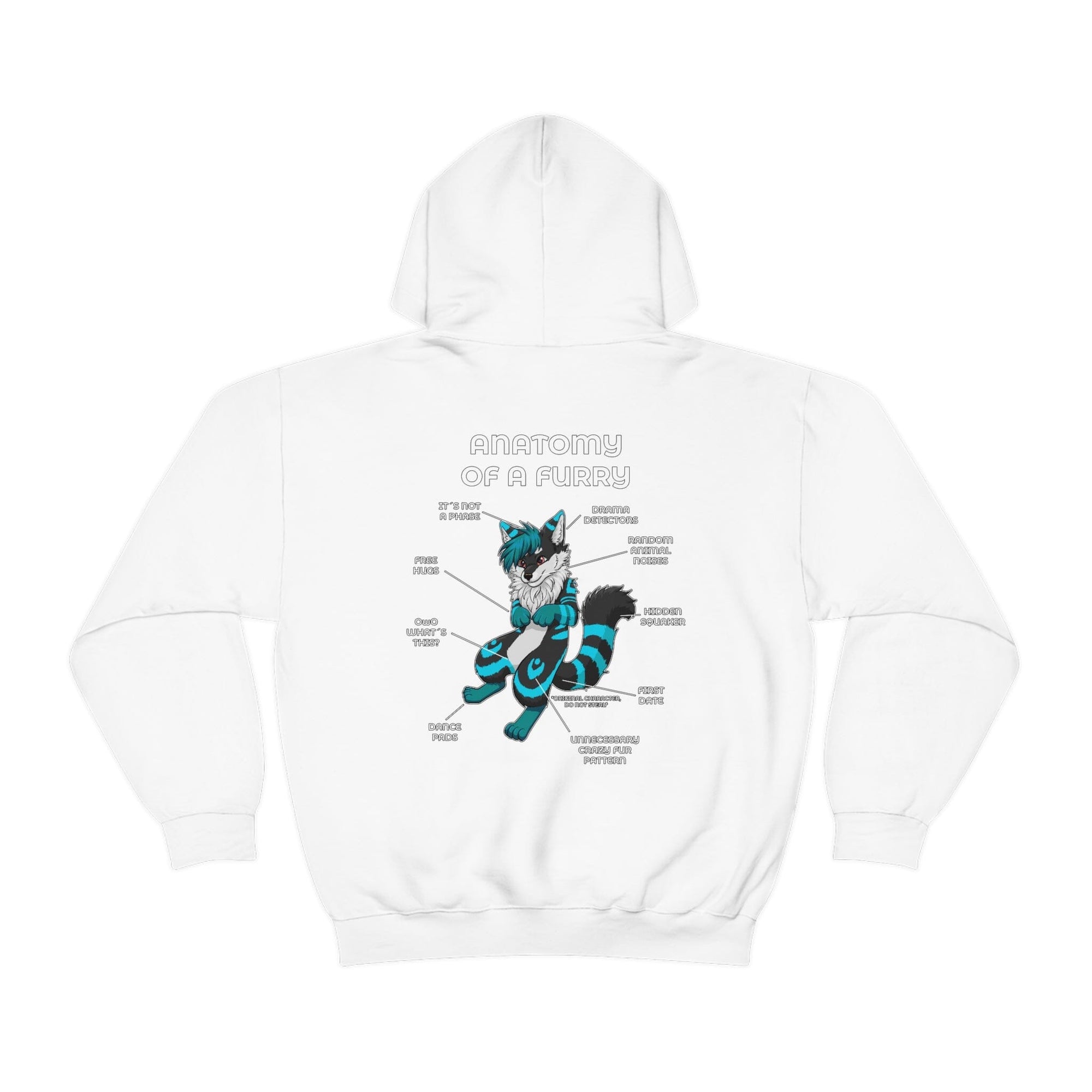 Furry Black and Blue - Hoodie Hoodie Artworktee White S 