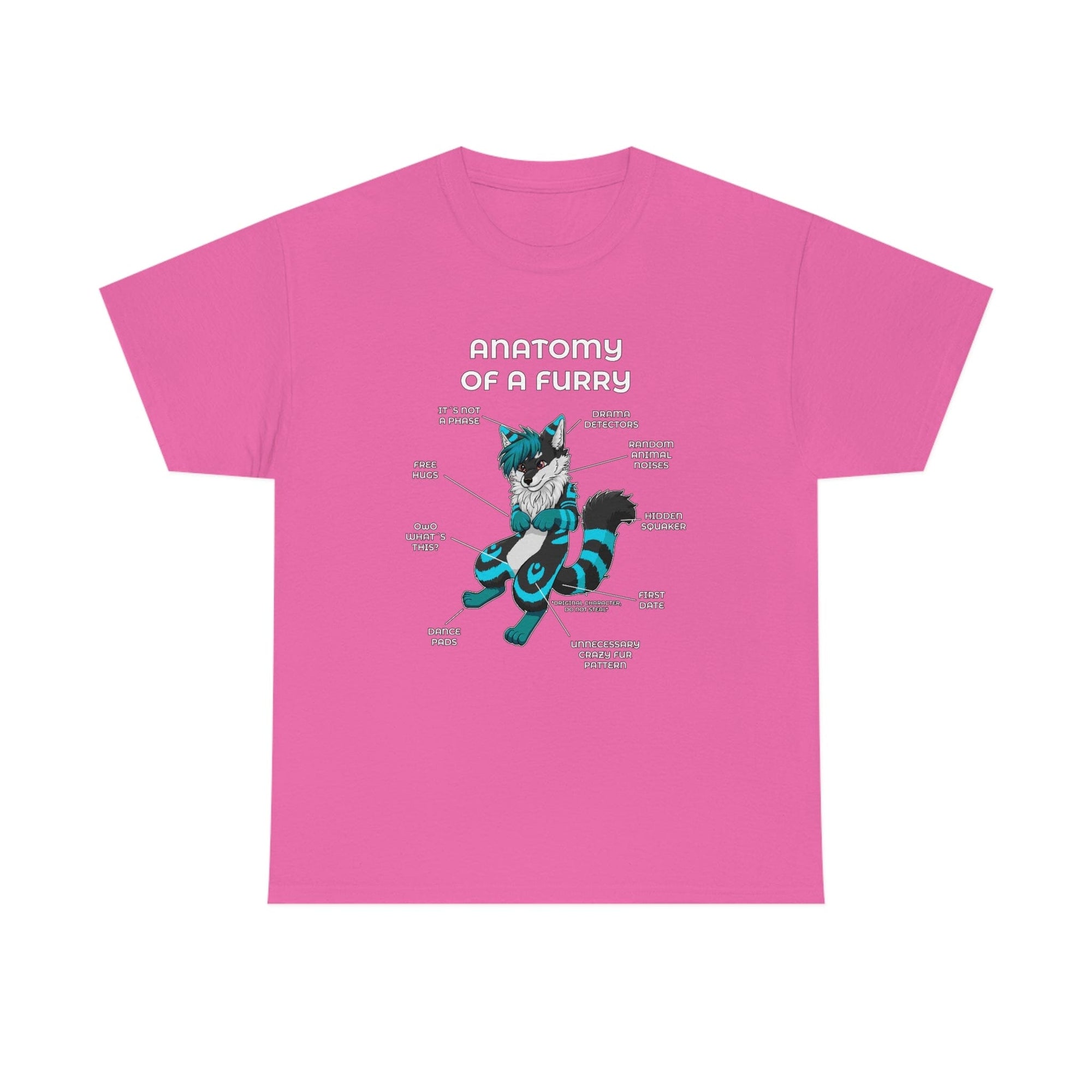 Furry Black and Blue - T-Shirt T-Shirt Artworktee Pink S 