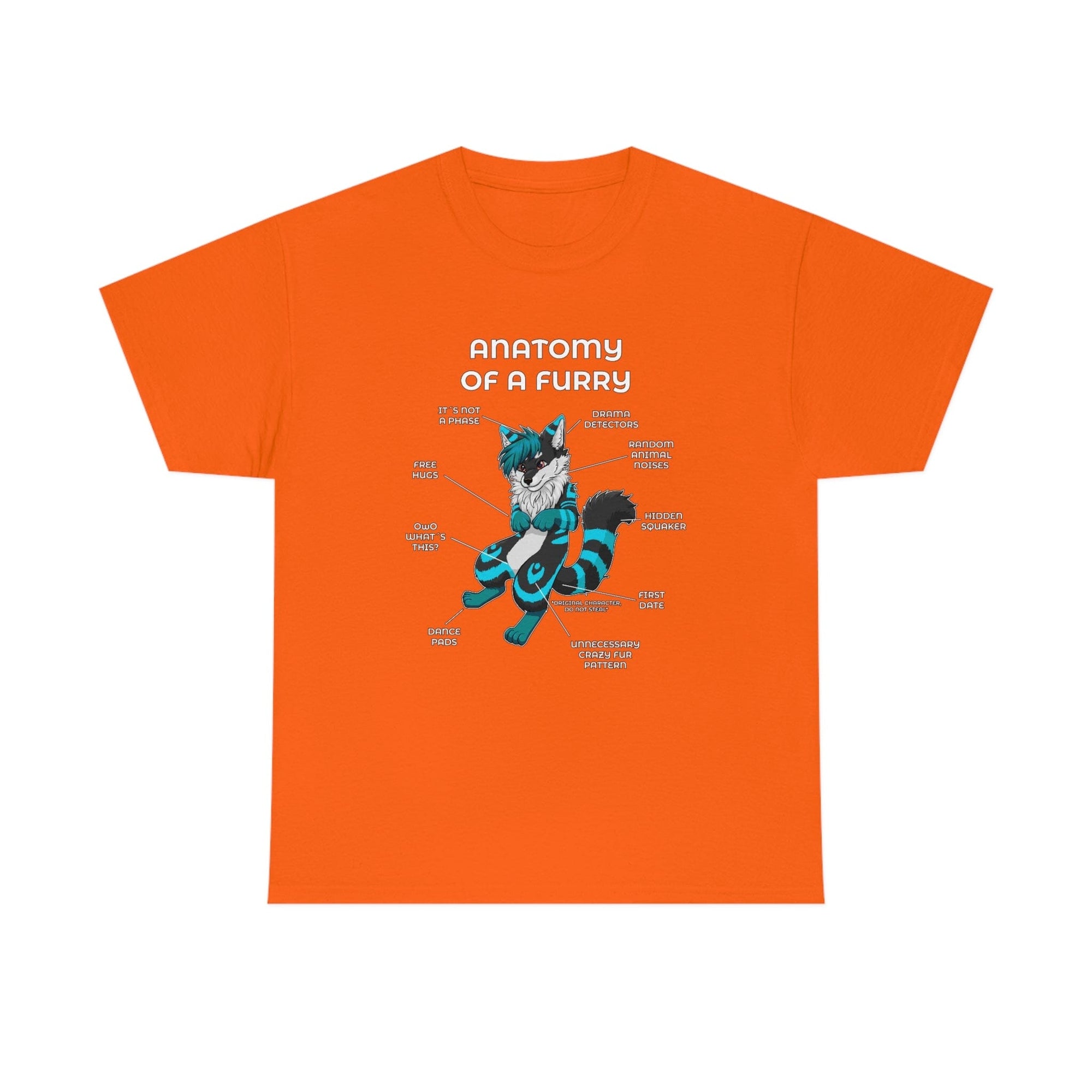 Furry Black and Blue - T-Shirt T-Shirt Artworktee Orange S 