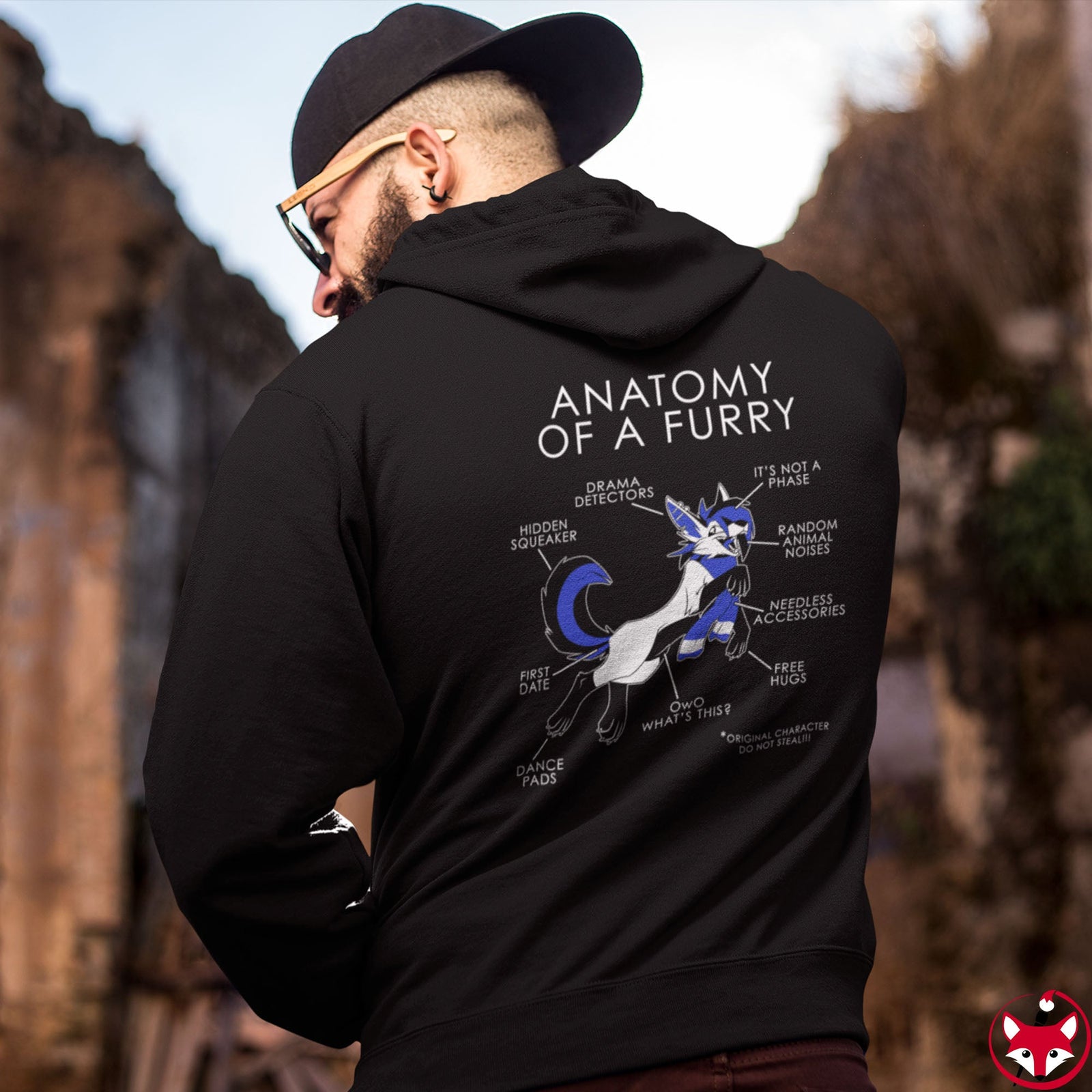 Furry Blue - Hoodie Hoodie Artworktee 