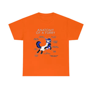 Furry Blue - T-Shirt T-Shirt Artworktee Orange S 