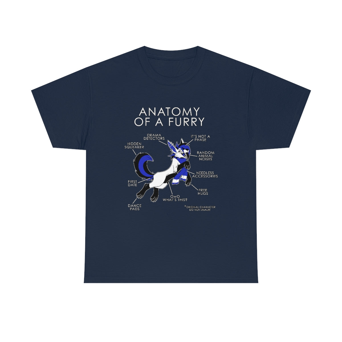 Furry Blue - T-Shirt T-Shirt Artworktee Navy Blue S 