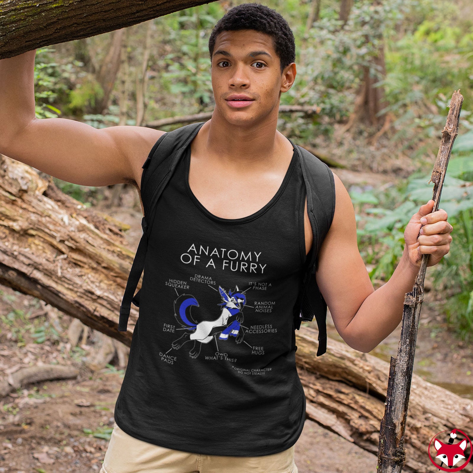 Furry Blue - Tank Top Tank Top Artworktee 