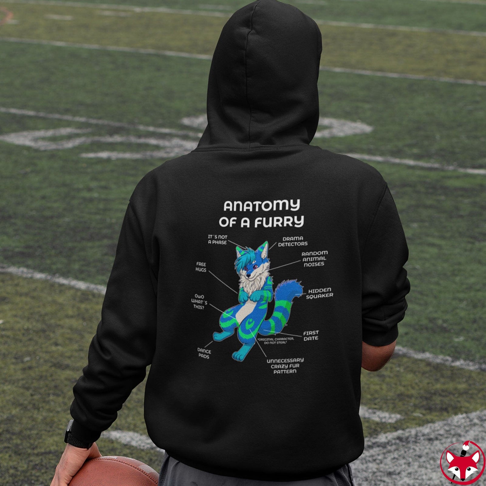 Furry Blue and Green - Hoodie Hoodie Artworktee 