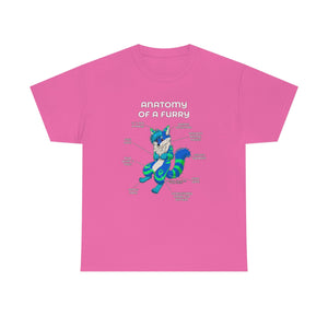 Furry Blue and Green - T-Shirt T-Shirt Artworktee Pink S 