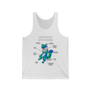 Furry Blue and Green - Tank Top Tank Top Artworktee White XS 