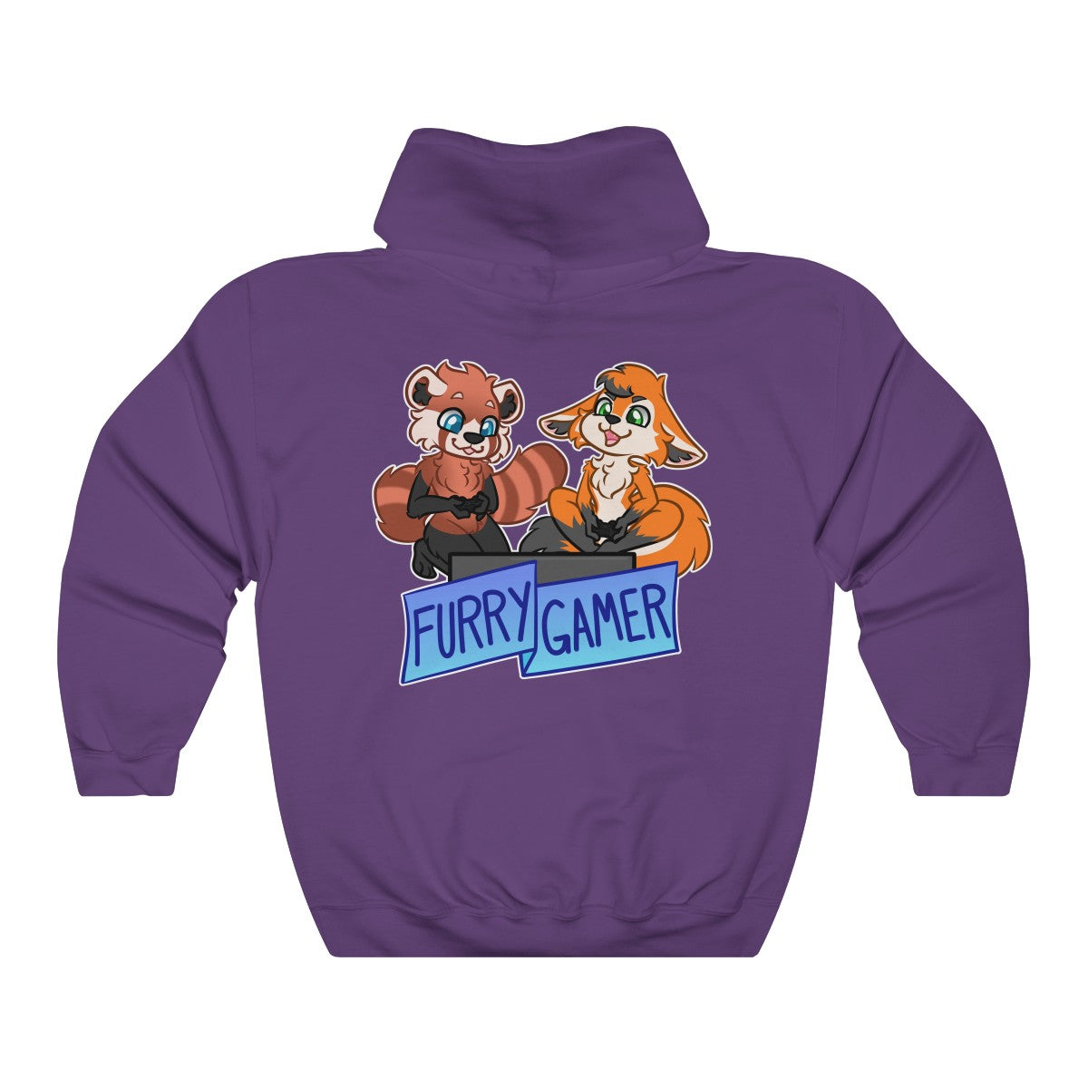 Furry Gamer - Hoodie Hoodie Artworktee Purple S 