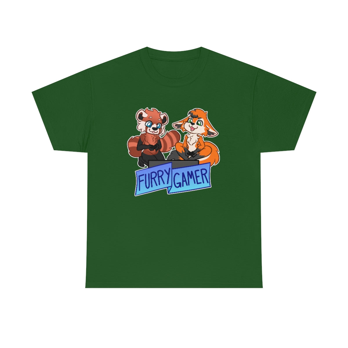 Furry Gamer - T-Shirt T-Shirt Artworktee Green S 