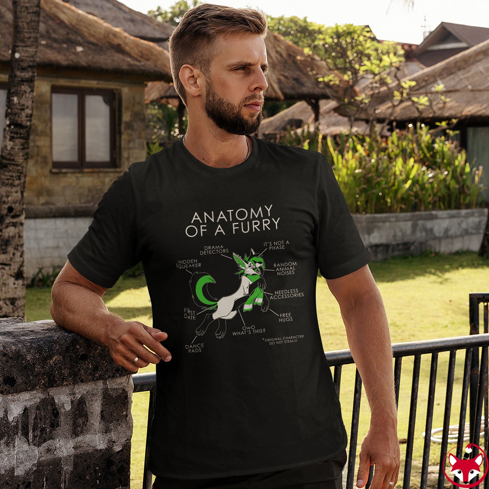 Furry Green - T-Shirt T-Shirt Artworktee 