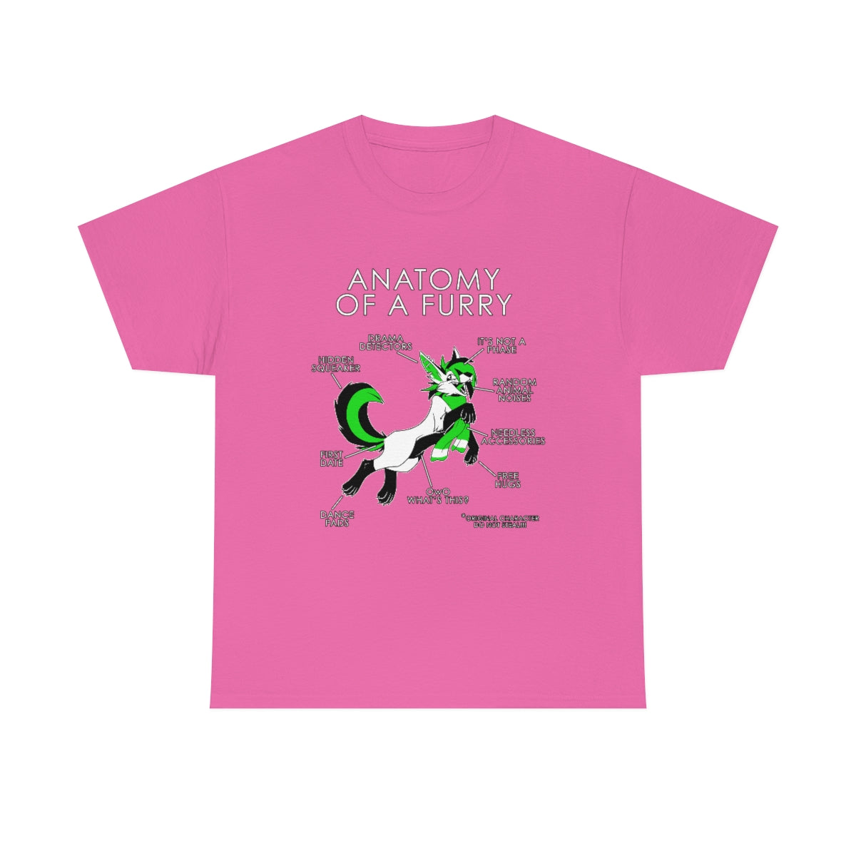 Furry Green - T-Shirt T-Shirt Artworktee Pink S 