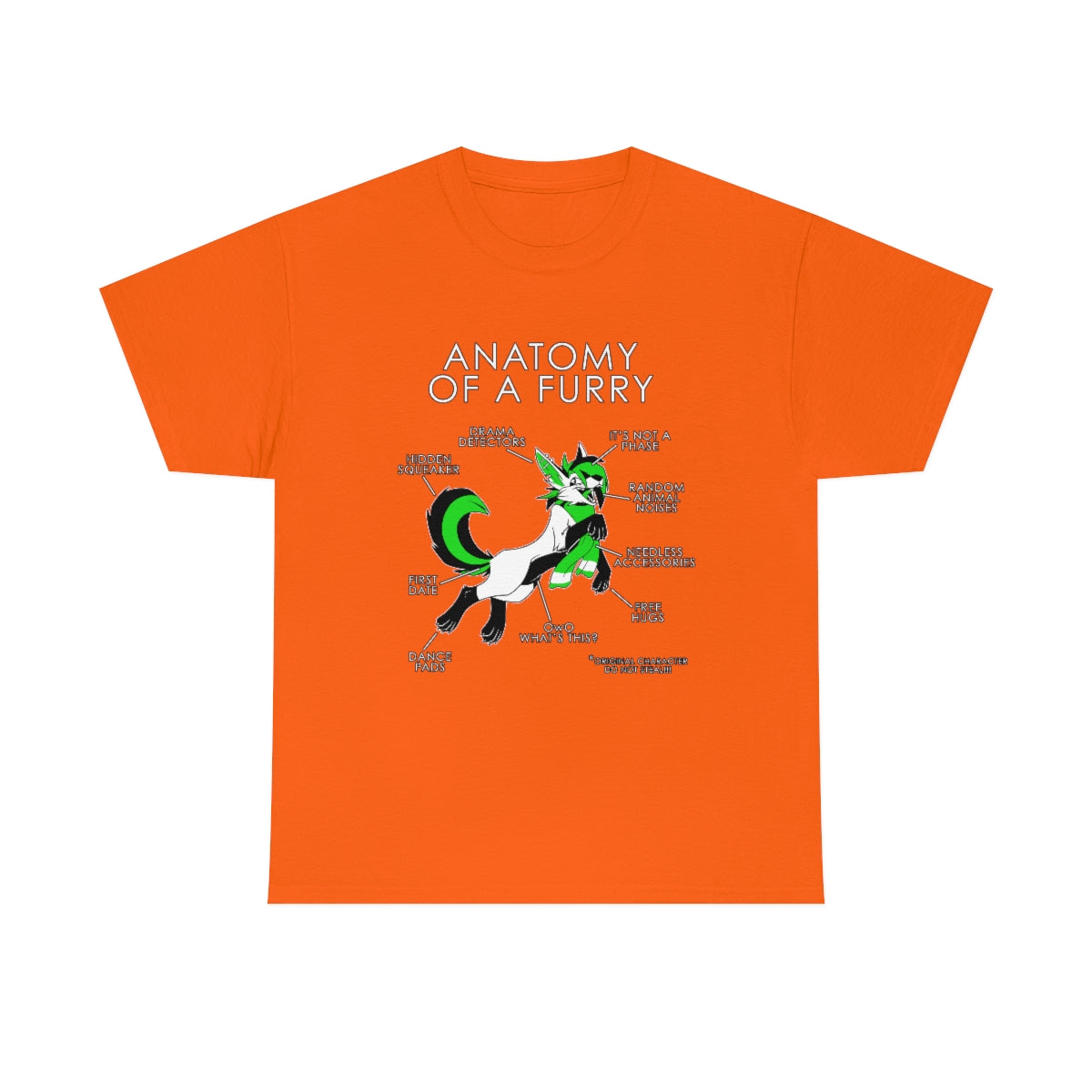 Furry Green - T-Shirt T-Shirt Artworktee Orange S 