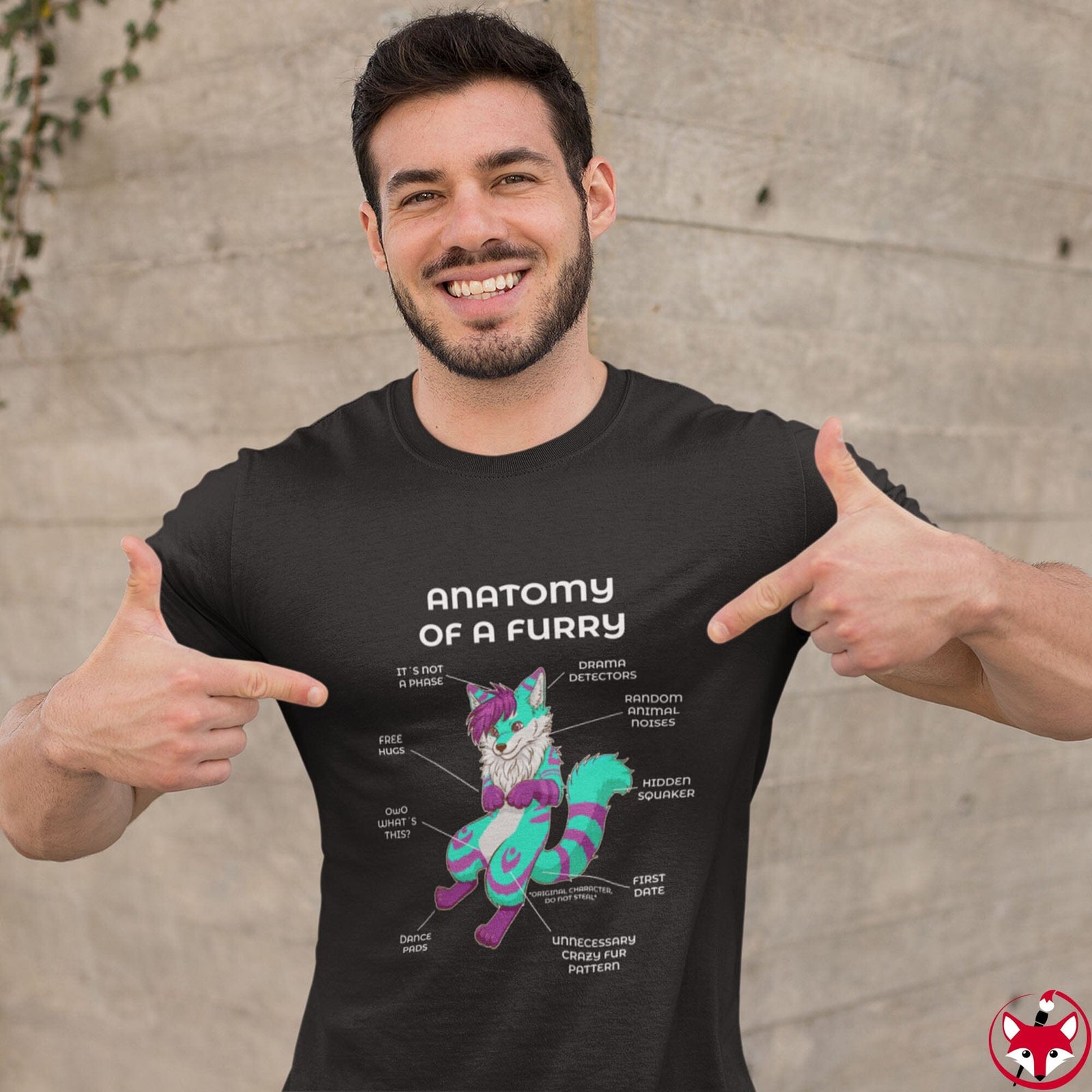 Furry Green and Pink - T-Shirt T-Shirt Artworktee 