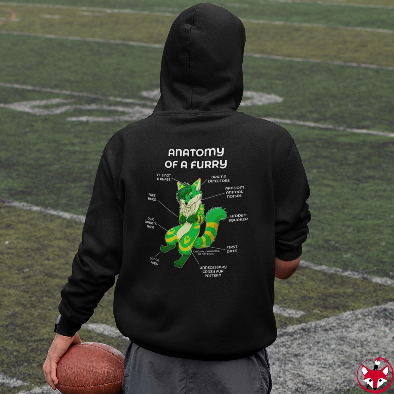 Furry Green and Yellow - Hoodie Hoodie Artworktee 