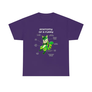 Furry Green and Yellow - T-Shirt T-Shirt Artworktee Purple S 