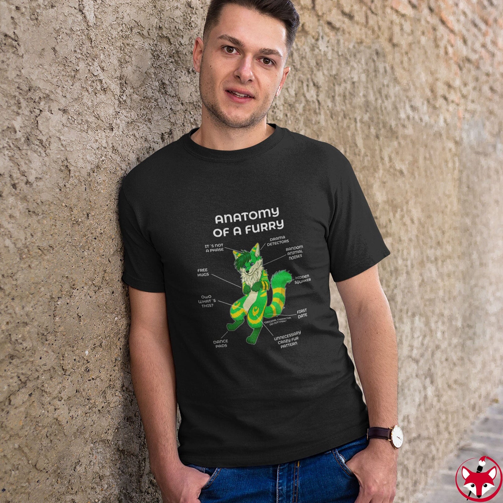Furry Green and Yellow - T-Shirt T-Shirt Artworktee 
