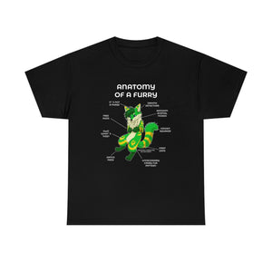 Furry Green and Yellow - T-Shirt T-Shirt Artworktee Black S 