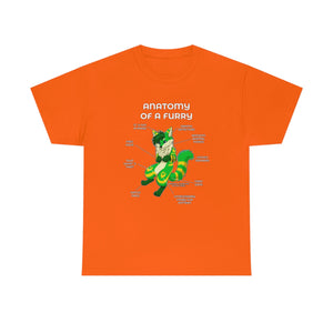 Furry Green and Yellow - T-Shirt T-Shirt Artworktee Orange S 