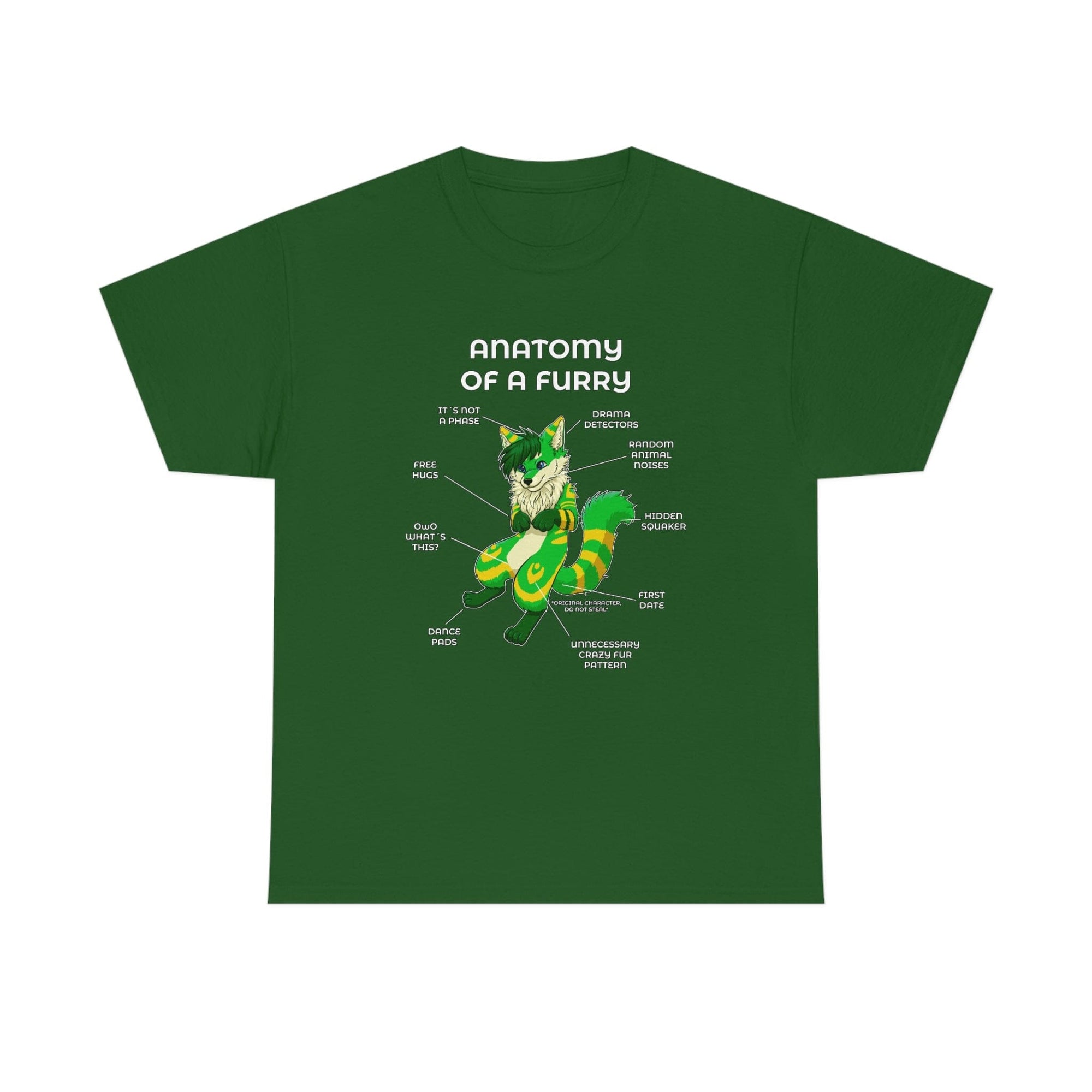 Furry Green and Yellow - T-Shirt T-Shirt Artworktee Green S 