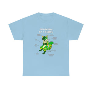 Furry Green and Yellow - T-Shirt T-Shirt Artworktee Light Blue S 