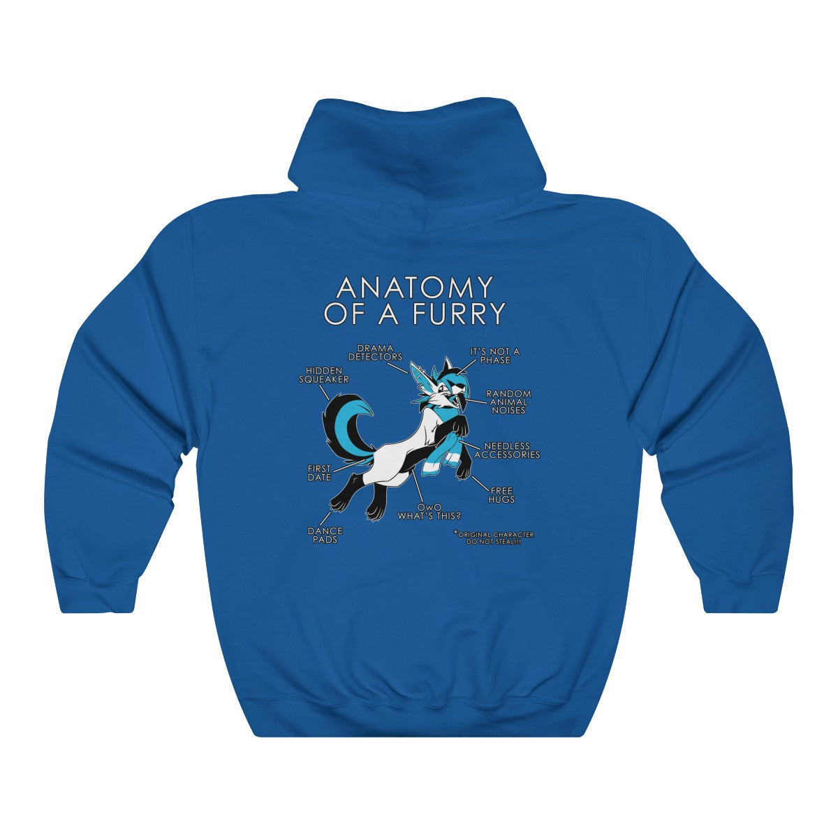 Furry Light Blue - Hoodie Hoodie Artworktee Royal Blue S 