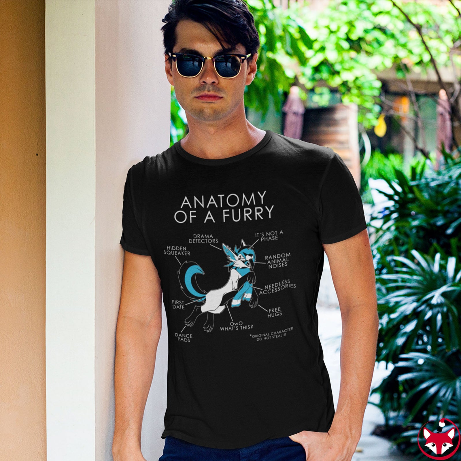 Furry Light Blue - T-Shirt T-Shirt Artworktee 