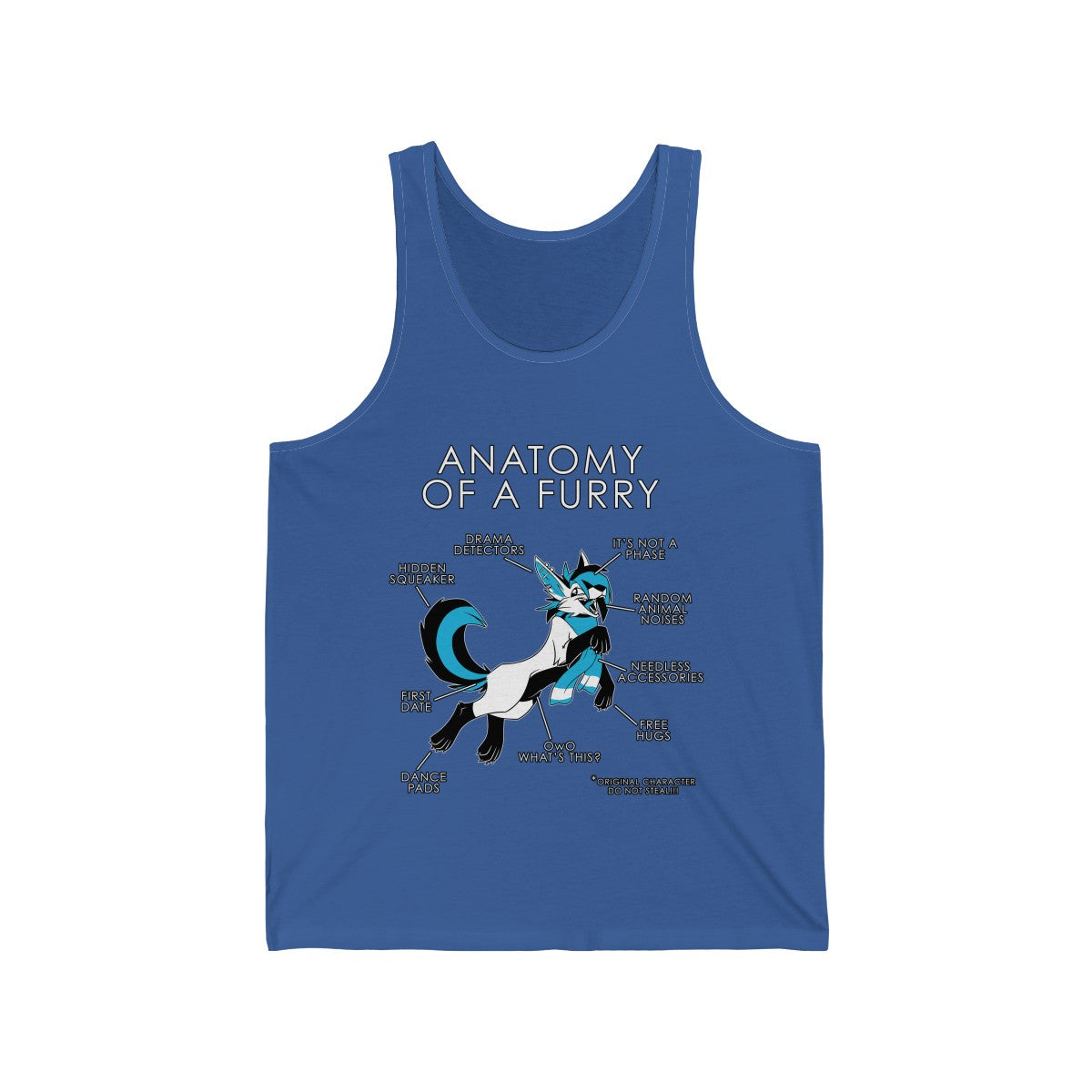 Furry Light Blue - Tank Top Tank Top Artworktee Royal Blue XS 