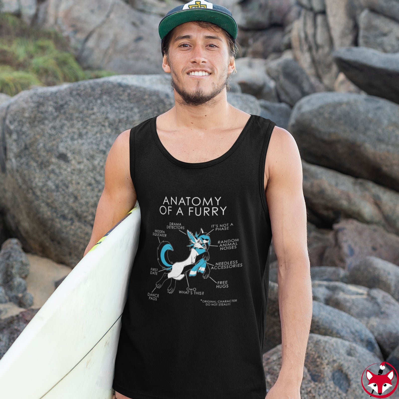 Furry Light Blue - Tank Top Tank Top Artworktee 