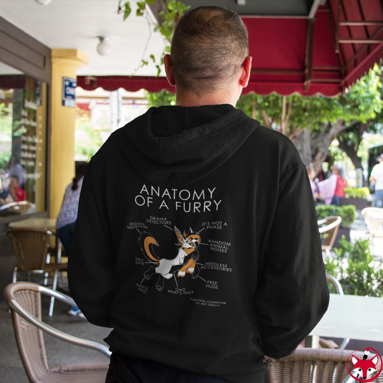 Furry Orange - Hoodie Hoodie Artworktee 