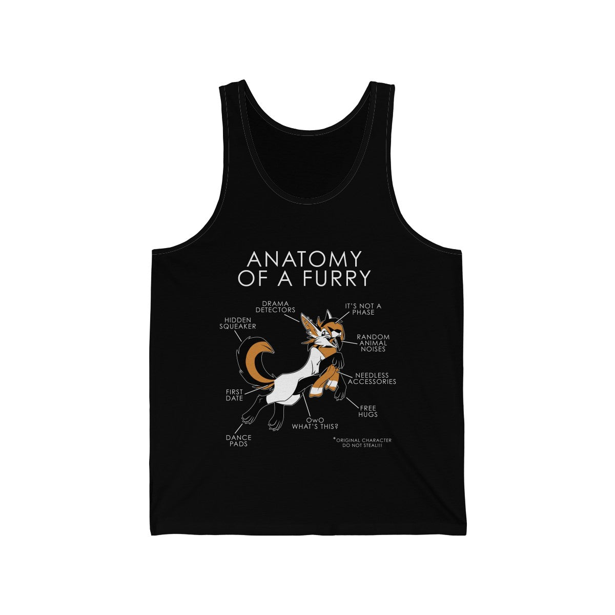 Furry Orange - Tank Top Tank Top Artworktee Black XS 