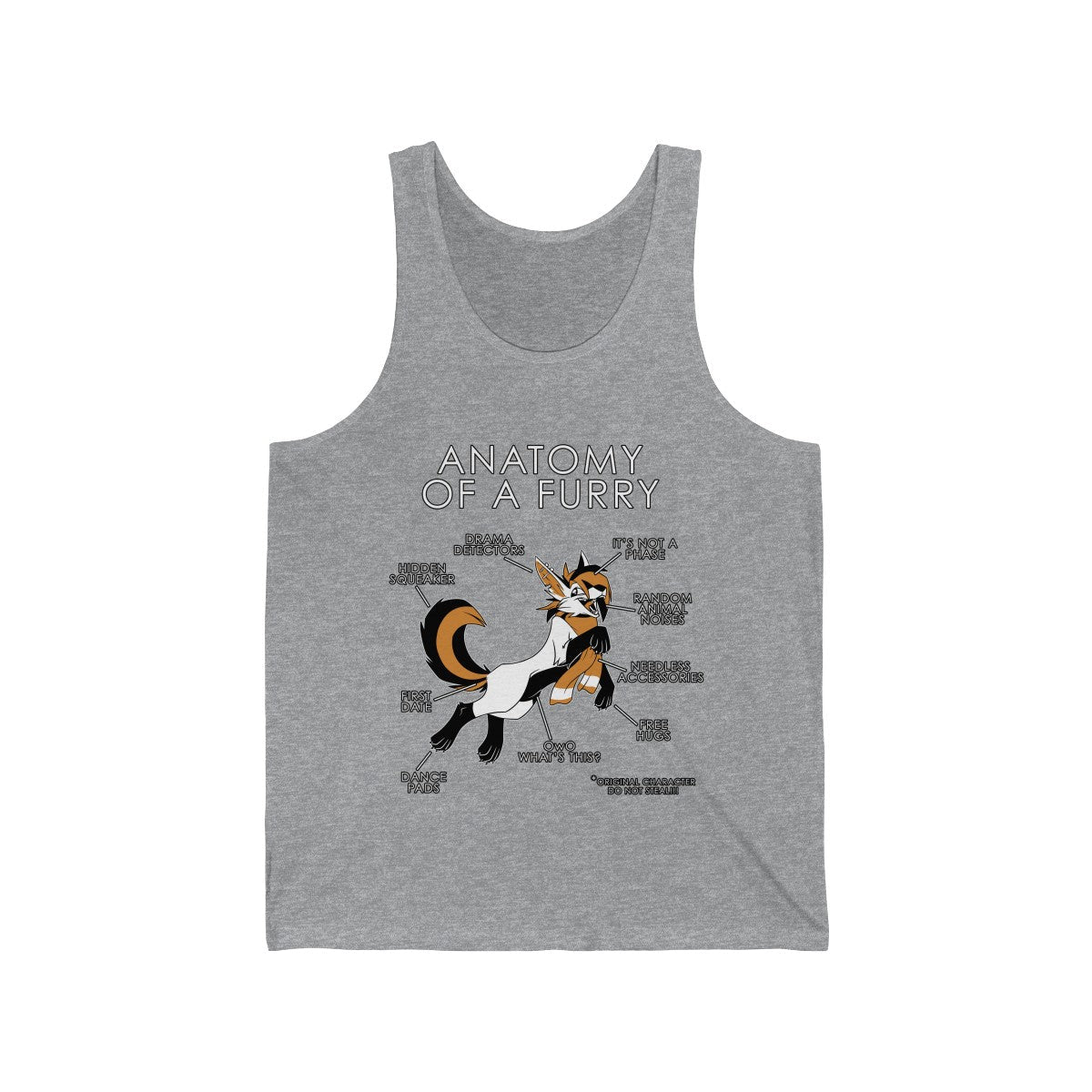 Furry Orange - Tank Top Tank Top Artworktee Heather XS 