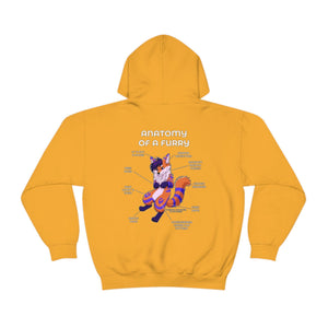 Furry Orange and Blue - Hoodie T-Shirt Artworktee Gold S 
