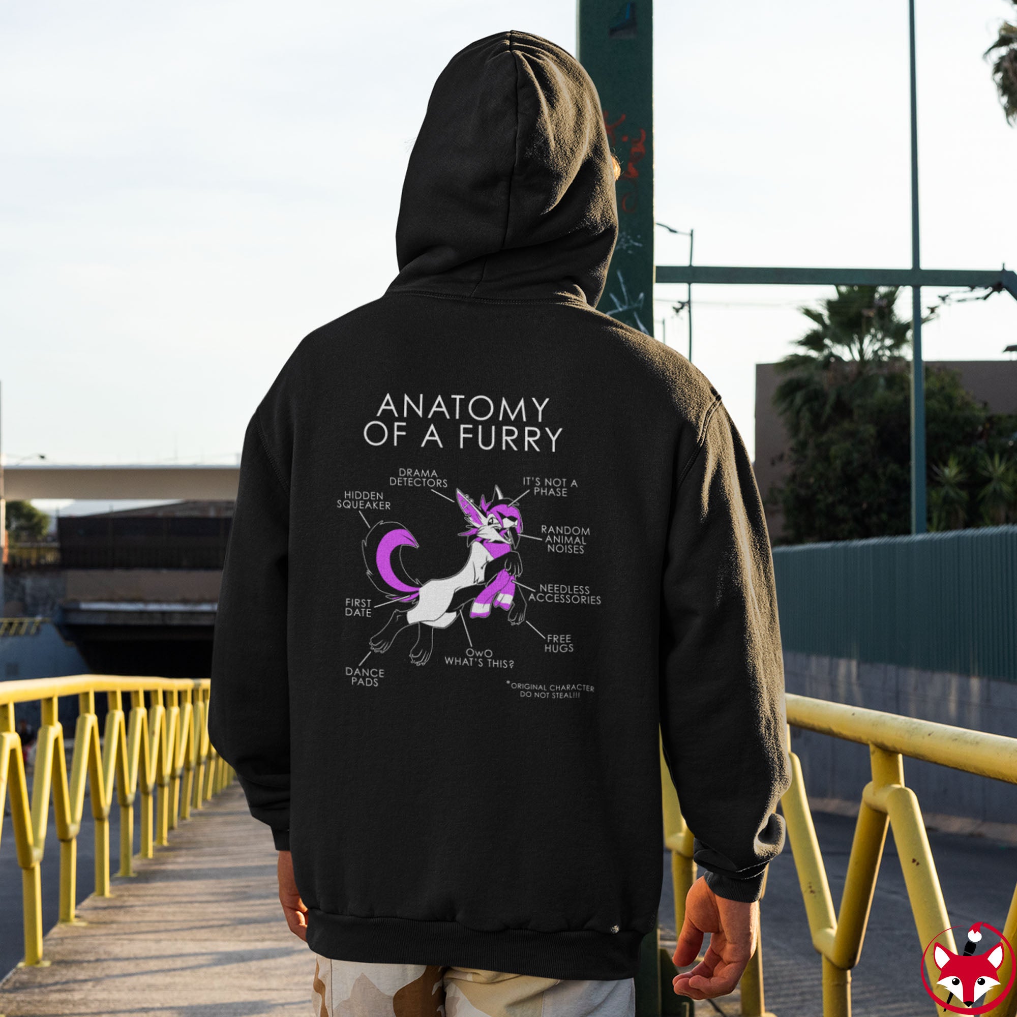 Artworktee Furry Pink Hoodie Purple M