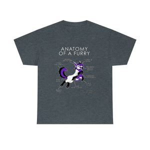 Furry Purple - T-Shirt Artworktee Dark Heather S 