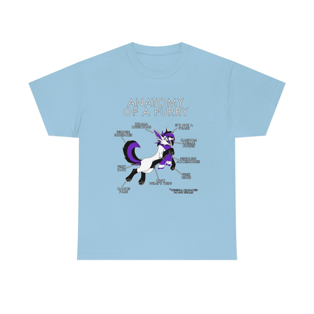 Furry Purple - T-Shirt Artworktee Light Blue S 