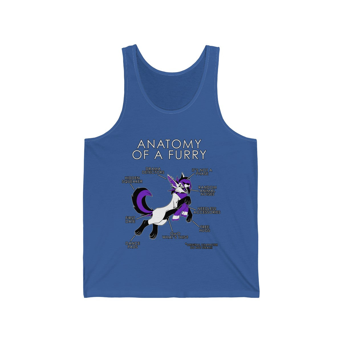 Furry Purple - Tank Top Tank Top Artworktee Royal Blue XS 