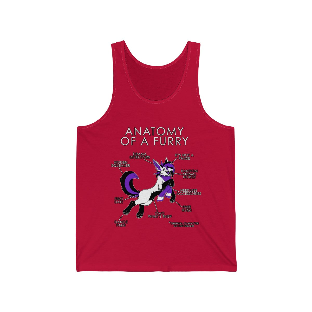 Furry Purple - Tank Top Tank Top Artworktee Red XS 