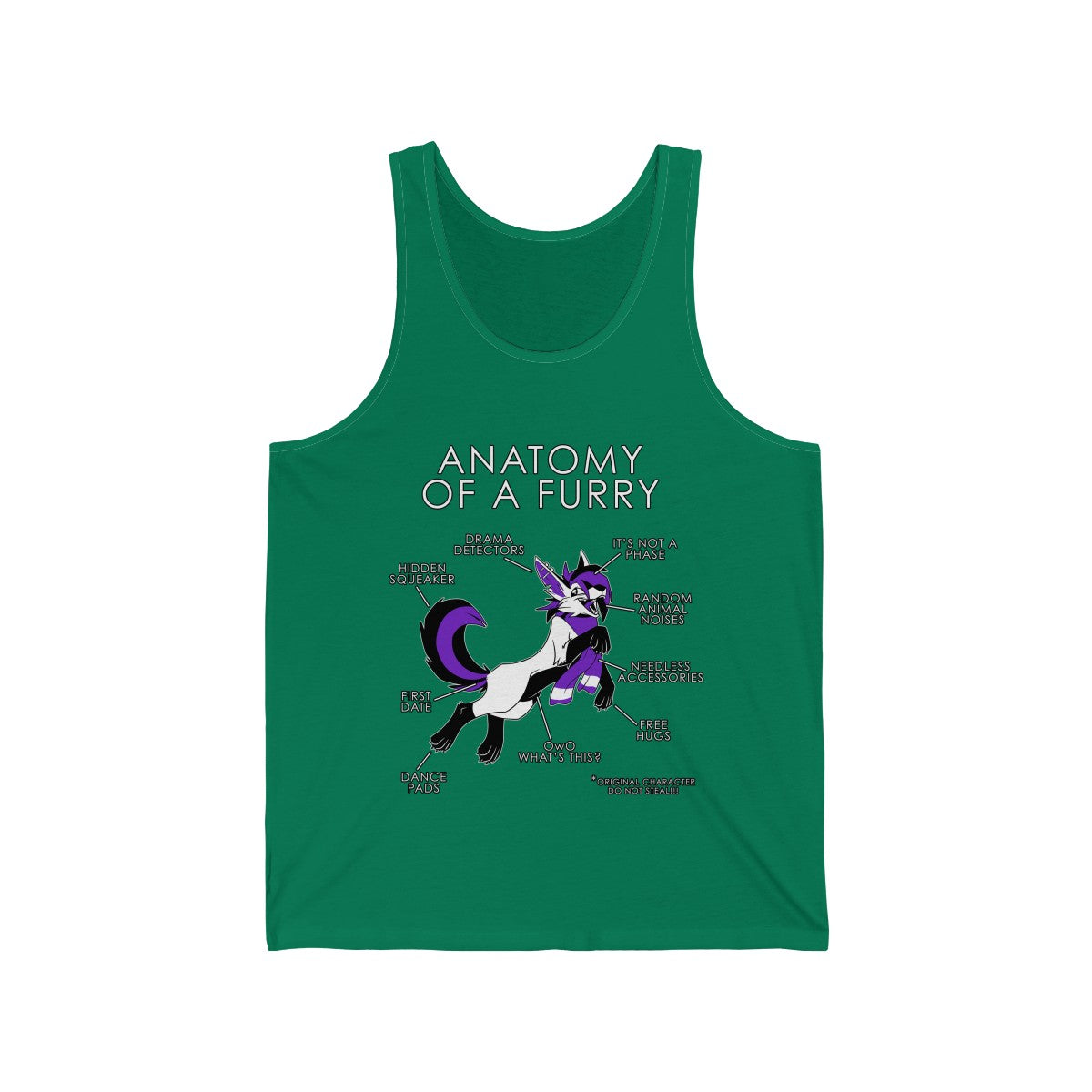 Furry Purple - Tank Top Tank Top Artworktee Green XS 