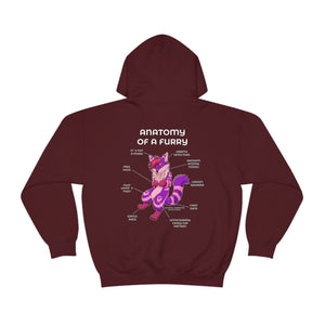 Furry Purple and Pink - Hoodie Hoodie Artworktee Maroon S 