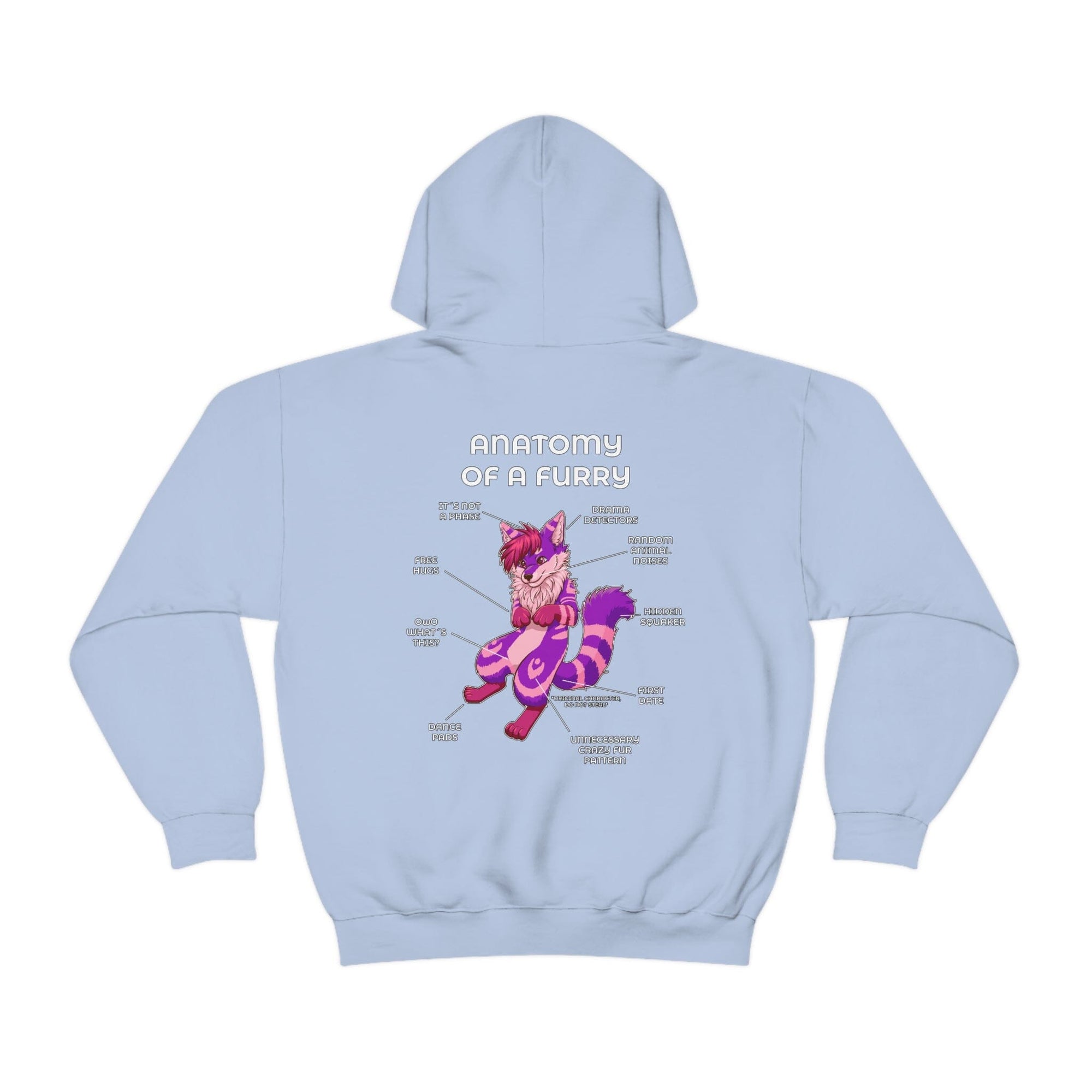 Furry Purple and Pink - Hoodie Hoodie Artworktee Light Blue S 