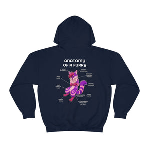 Furry Purple and Pink - Hoodie Hoodie Artworktee Navy Blue S 