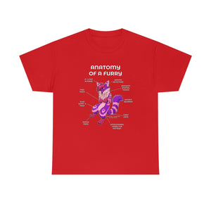 Furry Purple and Pink - T-Shirt T-Shirt Artworktee Red S 