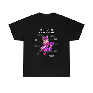 Furry Purple and Pink - T-Shirt T-Shirt Artworktee Black S 