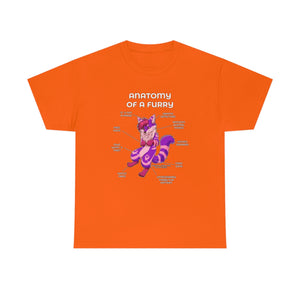 Furry Purple and Pink - T-Shirt T-Shirt Artworktee Orange S 