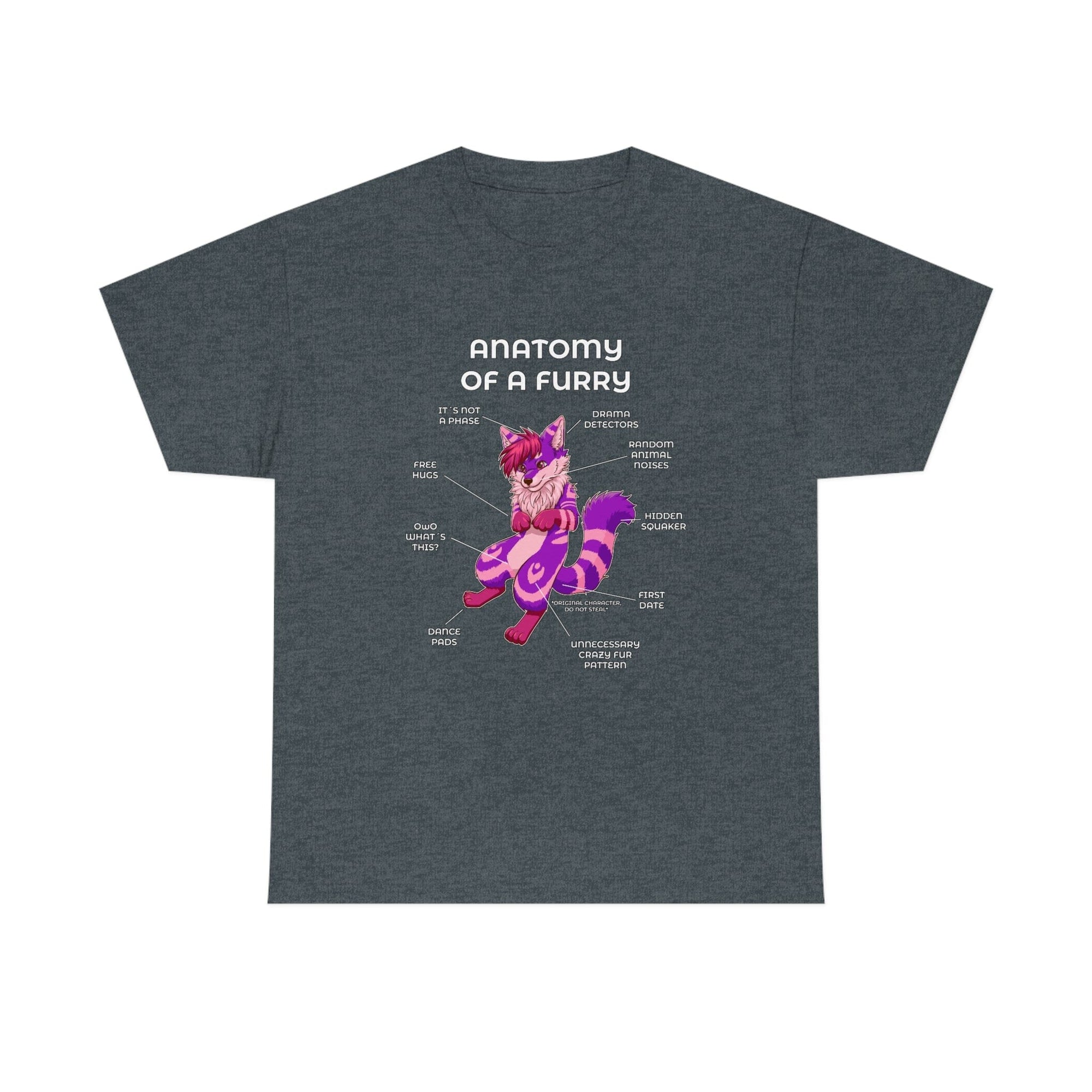 Furry Purple and Pink - T-Shirt T-Shirt Artworktee Dark Heather S 