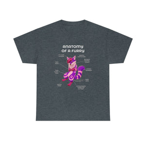 Furry Purple and Pink - T-Shirt T-Shirt Artworktee Dark Heather S 